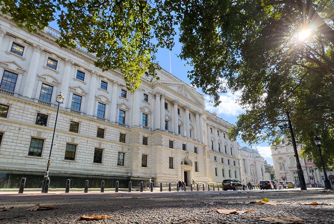 Photo of HM Treasury in London